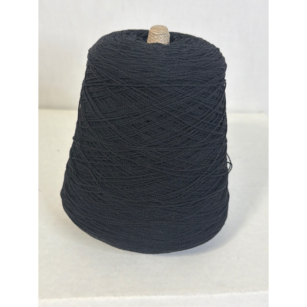 Tammcril Diamante Machine Knitting Yarn Cone Black 1lb 2134yds Acrylic Nylon